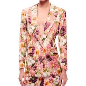 Alice + Olivia Justin Double Breasted Juniper Floral Rose Blazer Size 6